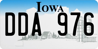 IA license plate DDA976