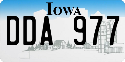 IA license plate DDA977