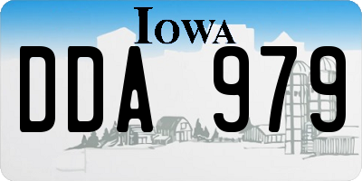 IA license plate DDA979