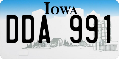 IA license plate DDA991