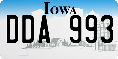 IA license plate DDA993