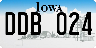 IA license plate DDB024
