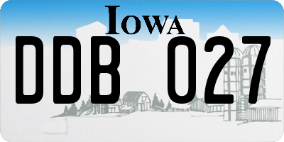 IA license plate DDB027