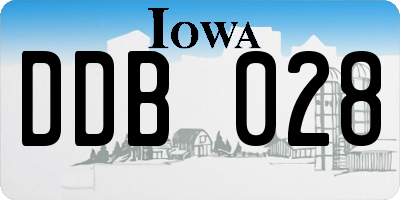 IA license plate DDB028
