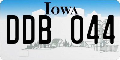 IA license plate DDB044