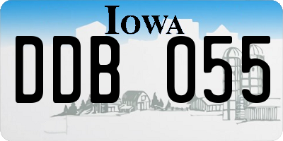 IA license plate DDB055