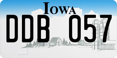 IA license plate DDB057