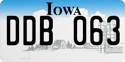 IA license plate DDB063