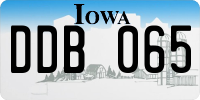 IA license plate DDB065