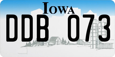 IA license plate DDB073