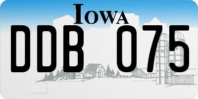 IA license plate DDB075