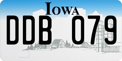 IA license plate DDB079