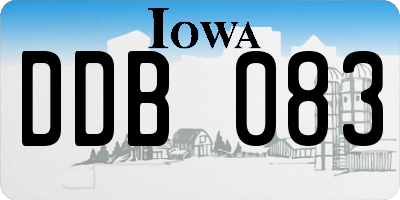 IA license plate DDB083
