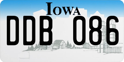 IA license plate DDB086