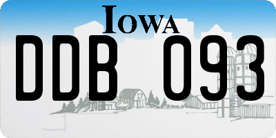 IA license plate DDB093