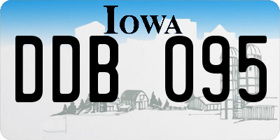 IA license plate DDB095