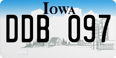 IA license plate DDB097