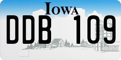 IA license plate DDB109