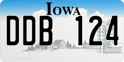 IA license plate DDB124