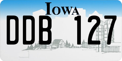 IA license plate DDB127