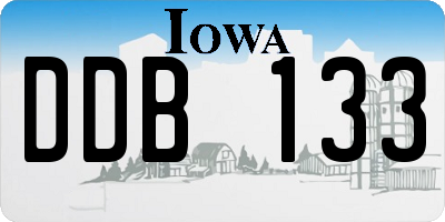 IA license plate DDB133