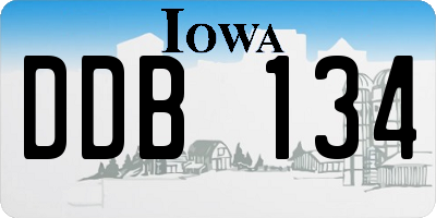 IA license plate DDB134