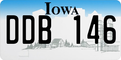 IA license plate DDB146