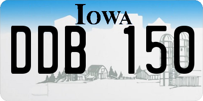 IA license plate DDB150