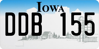 IA license plate DDB155