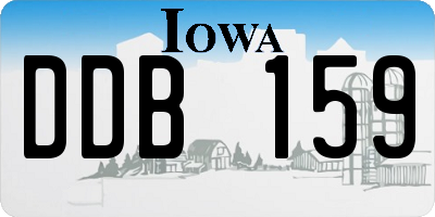 IA license plate DDB159