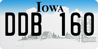 IA license plate DDB160
