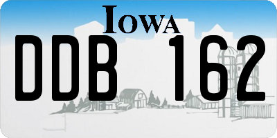 IA license plate DDB162