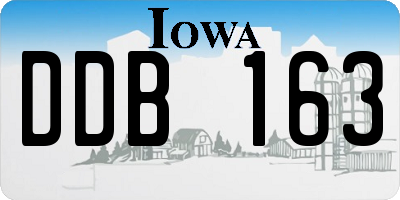 IA license plate DDB163