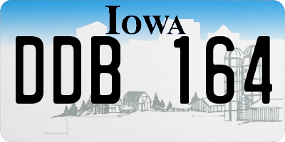 IA license plate DDB164