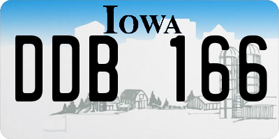 IA license plate DDB166