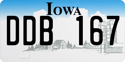 IA license plate DDB167