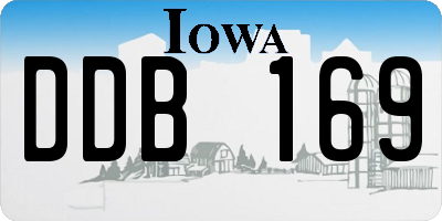 IA license plate DDB169
