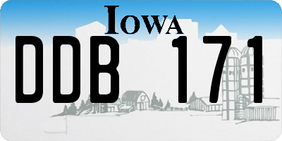 IA license plate DDB171