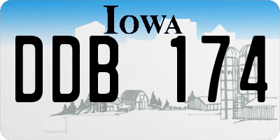 IA license plate DDB174