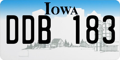 IA license plate DDB183