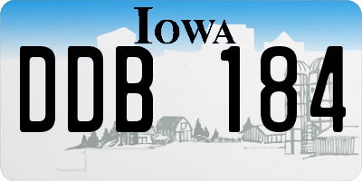 IA license plate DDB184