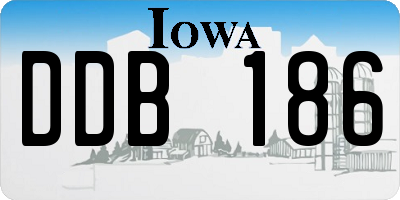 IA license plate DDB186