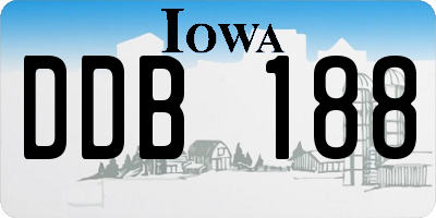 IA license plate DDB188