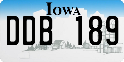 IA license plate DDB189