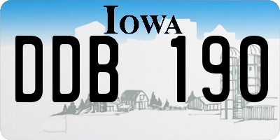 IA license plate DDB190