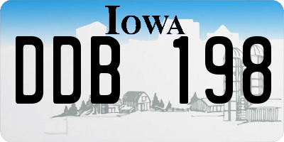 IA license plate DDB198