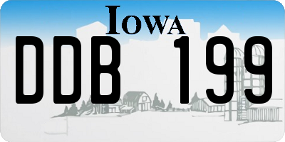 IA license plate DDB199
