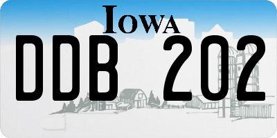 IA license plate DDB202