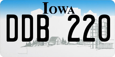 IA license plate DDB220