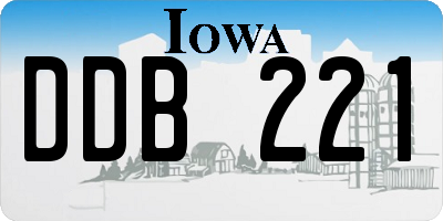 IA license plate DDB221